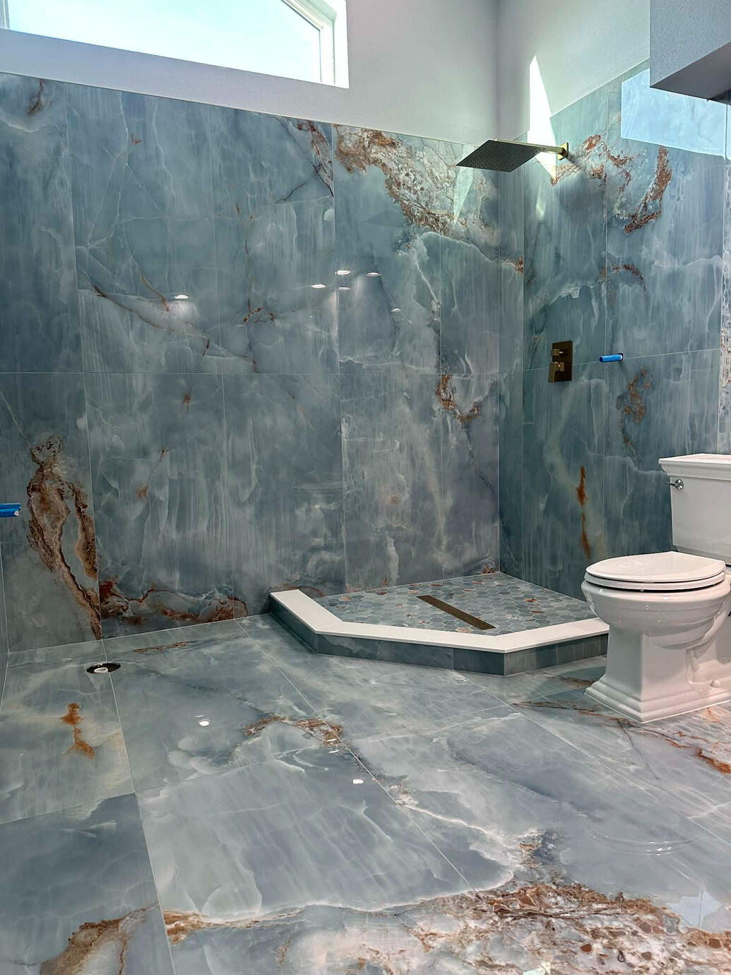 Contemporary Marble Spa Bathroom