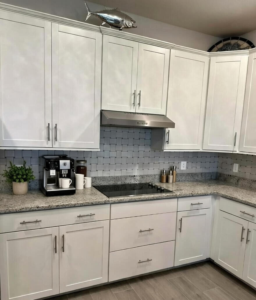 Elegant Basket Weave Backsplash