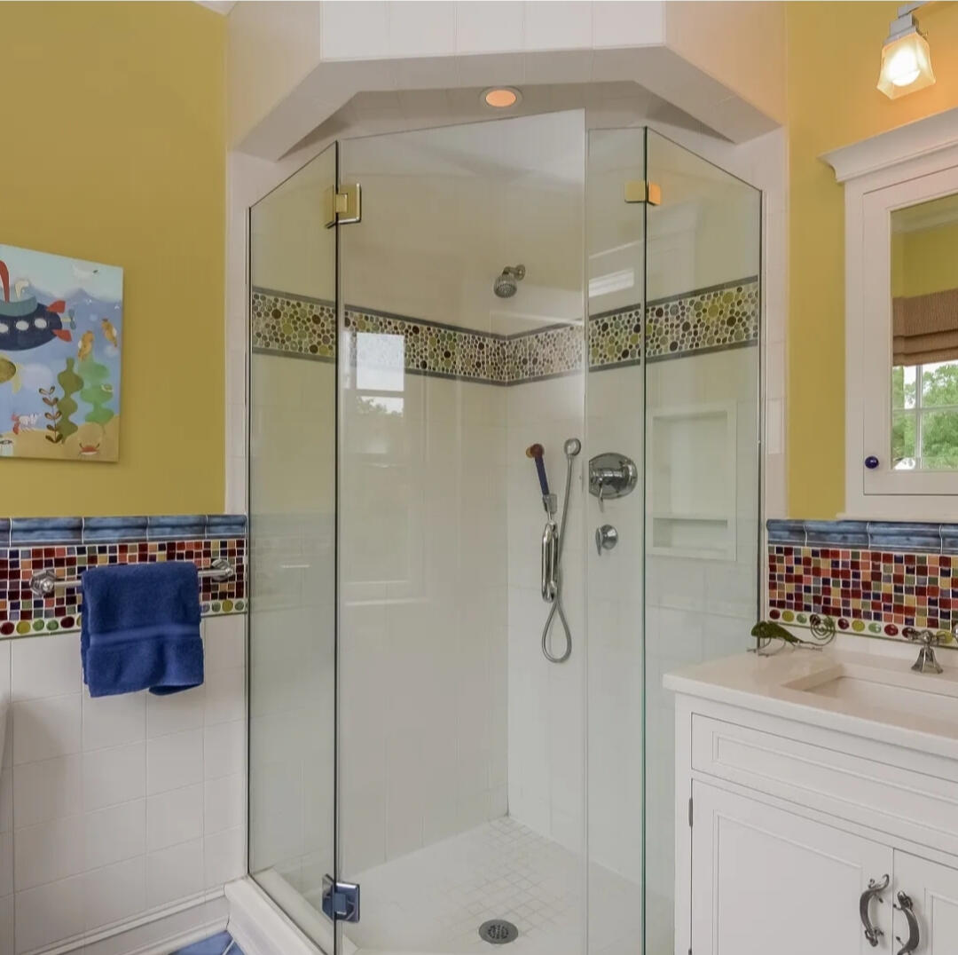 Custom Mosaic Wall Border Tile, Mosaic Shower Boarder